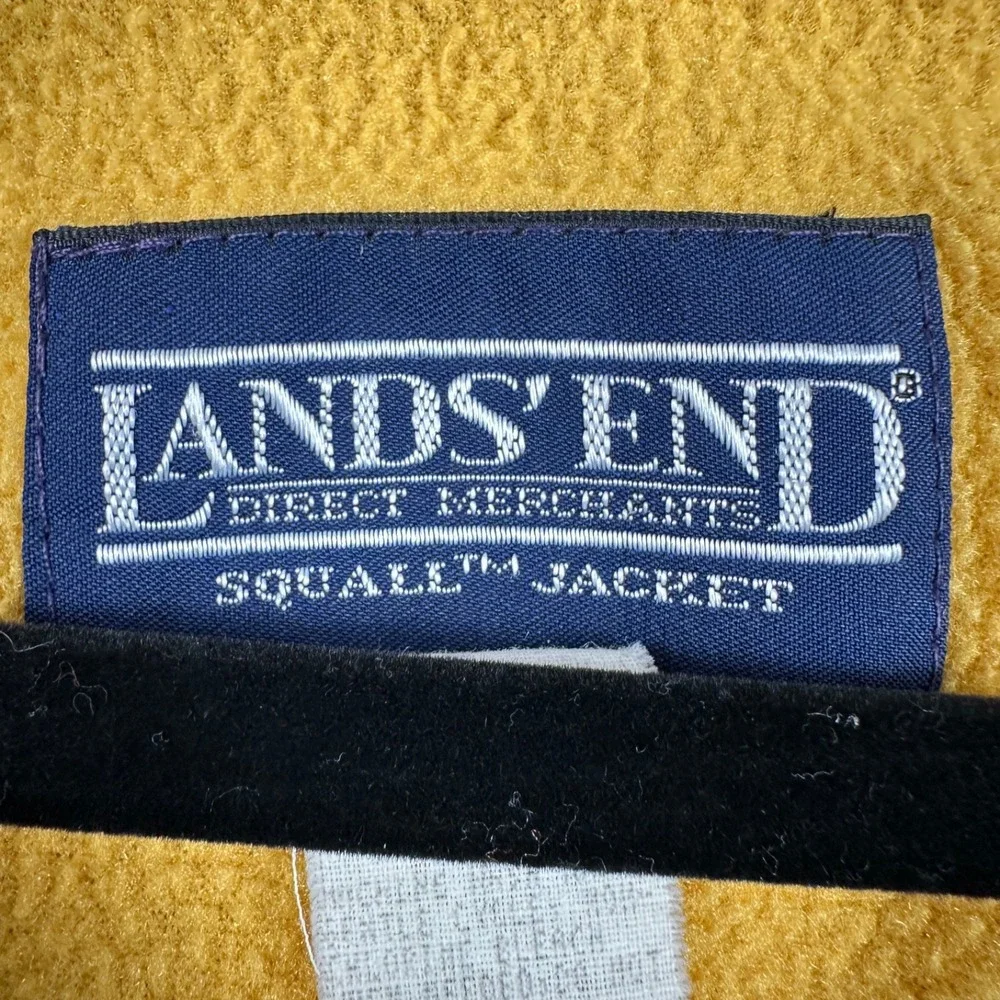 Vintage Lands End Womens M Squall Jacket Retro Teal Blue Made in U.S.A. - Picture 3 of 15